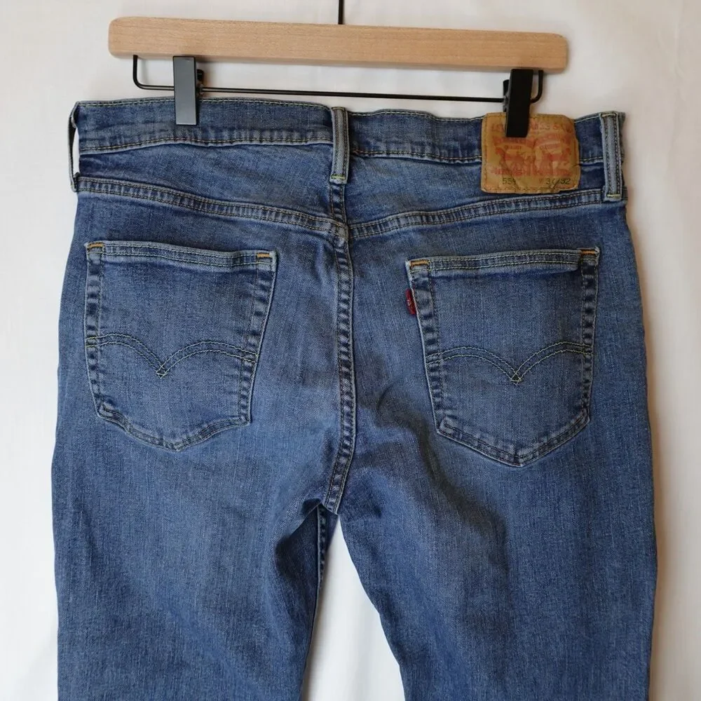 Levi's 559 Relaxed Straight Jeans Men's 34x29 Blue Denim Casual Comfort Fit